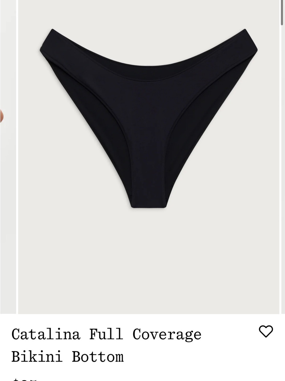 Frankie's Bikinis Black Catalina Full Coverage Bikini Bottom